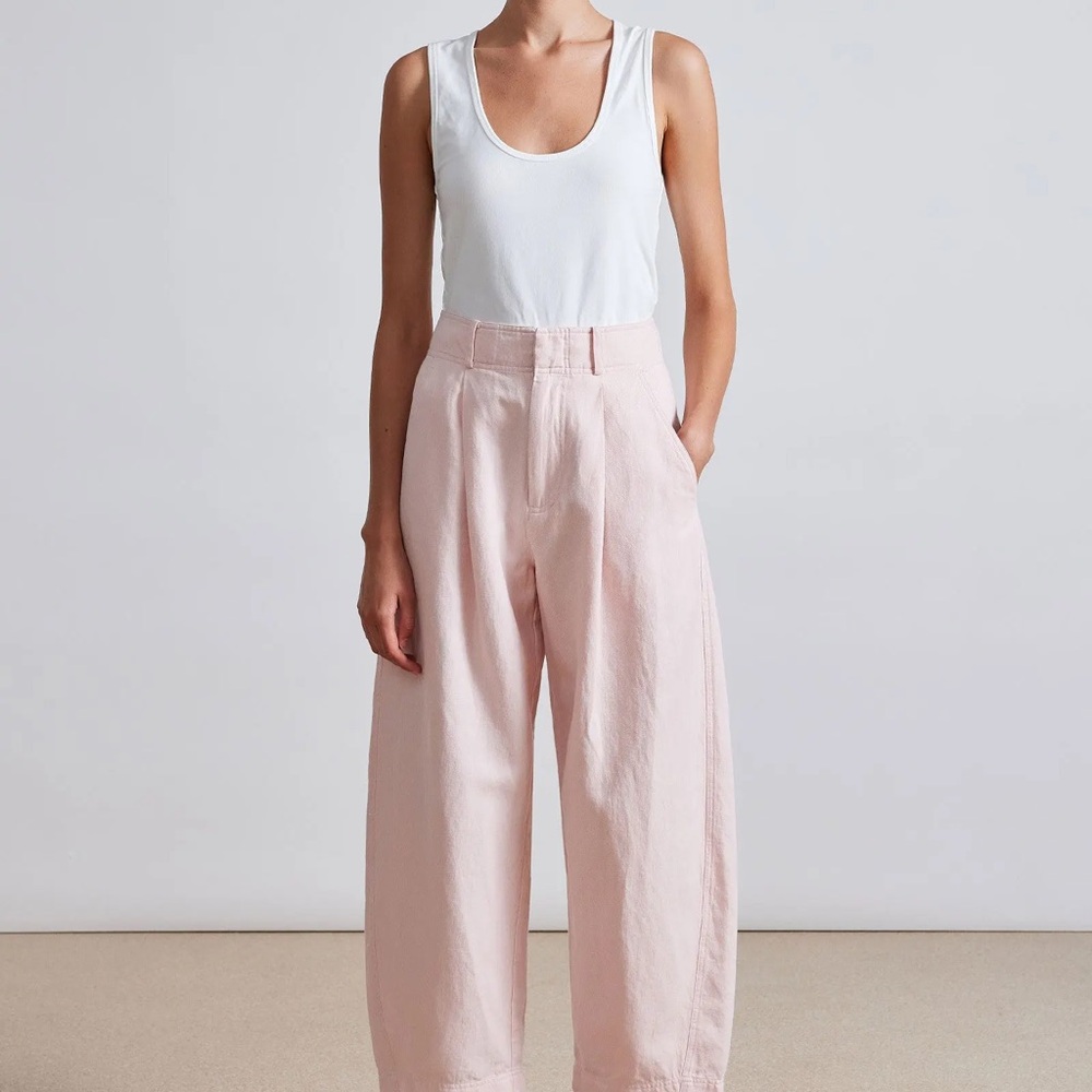 Apiece Apart Bari Crop Pants- Light Pink